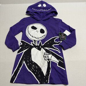 Girls XS 4 5 Nightmare Before Christmas Sweater Dress W/ Hood- Jack Skellington